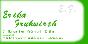 erika fruhwirth business card