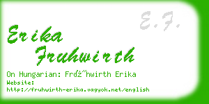 erika fruhwirth business card